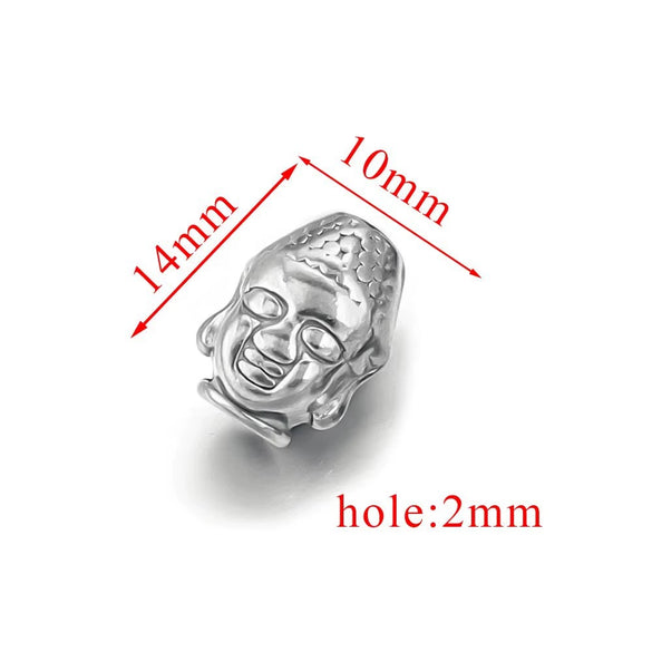 Wholesale Stainless Steel Totem Patterned Drum Beads Style Beaded Jewelry Pendant Bracelet Accessories With Electroplating