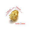 Wholesale Stainless Steel Totem Patterned Drum Beads Style Beaded Jewelry Pendant Bracelet Accessories With Electroplating