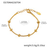 Wholesale Stainless Steel Tree Of Life Zircon Inlaid Geometric Pattern Diy Multiaccessory Bracelet 18K Real Gold Plated For Women