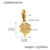 Wholesale Stainless Steel Tree Of Life Zircon Inlaid Geometric Pattern Diy Multiaccessory Bracelet 18K Real Gold Plated For Women