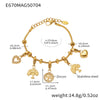 Wholesale Stainless Steel Tree Of Life Zircon Inlaid Geometric Pattern Diy Multiaccessory Bracelet 18K Real Gold Plated For Women