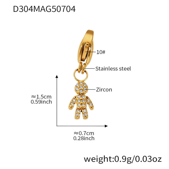 Wholesale Stainless Steel Tree Of Life Zircon Inlaid Geometric Pattern Diy Multiaccessory Bracelet 18K Real Gold Plated For Women