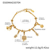 Wholesale Stainless Steel Tree Of Life Zircon Inlaid Geometric Pattern Diy Multiaccessory Bracelet 18K Real Gold Plated For Women
