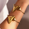 Wholesale Stainless Steel Triangle Opening Bracelet Accessories Simple Geometric Style 18K Gold Plated