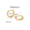 Wholesale Stainless Steel Twist Flower Plain Hoop Earrings With Pvd Furnace Real Gold Electroplating