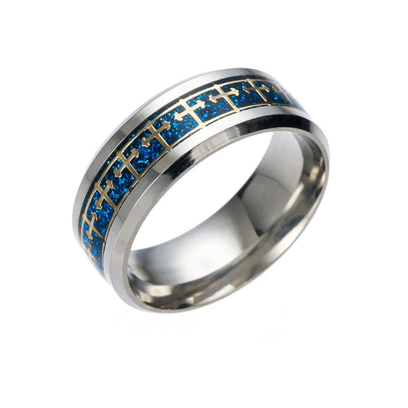 Wholesale Stainless Steel U Shape Dripping Oil Retro Hand Jewelry Ring