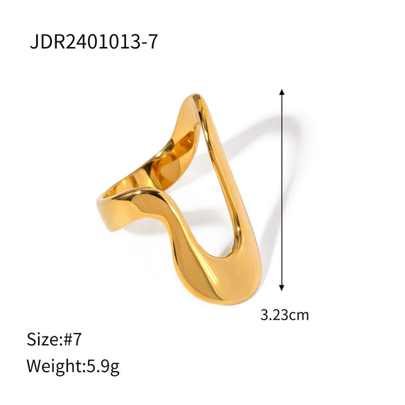 Wholesale Stainless Steel U Shape Electroplated Ring