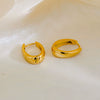 Wholesale Stainless Steel U Shaped Electroplated Women's Earrings