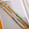 Wholesale Stainless Steel U Shaped Simple Style Electroplated Mesh Chain Bracelet Unisex Inlaid Zircon