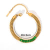 Wholesale Stainless Steel U Shaped Simple Style Electroplated Mesh Chain Bracelet Unisex Inlaid Zircon