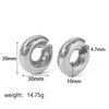 Wholesale Stainless Steel Unisex Cshaped Ear Bone Clip With Geometric Letters Numbers And Text Pattern And Electroplating Treatment