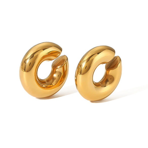 Wholesale Stainless Steel Unisex Cshaped Ear Bone Clip With Geometric Letters Numbers And Text Pattern And Electroplating Treatment