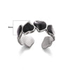Wholesale Stainless Steel Unisex Geometric Wave Electroplated Adjustable Open Ring Jewelry