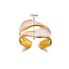 Wholesale Stainless Steel Unisex Geometric Wave Electroplated Adjustable Open Ring Jewelry