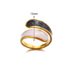 Wholesale Stainless Steel Unisex Geometric Wave Electroplated Adjustable Open Ring Jewelry