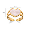 Wholesale Stainless Steel Unisex Geometric Wave Electroplated Adjustable Open Ring Jewelry