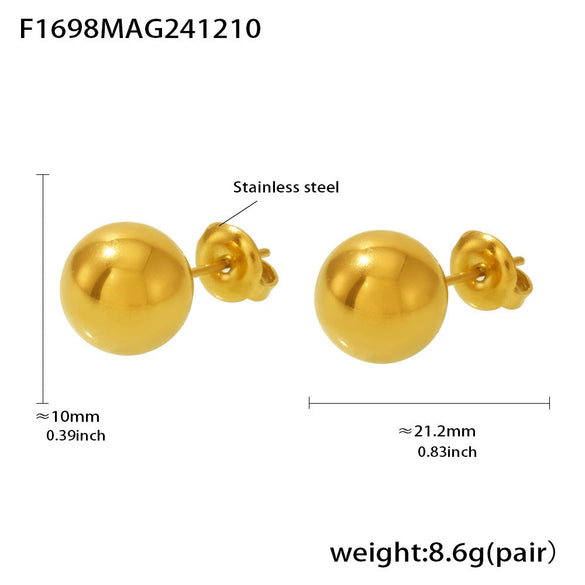 Wholesale 316L Stainless Steel Ushape Geometric Hollow Hightexture Pvd Plated 18K Gold Niche Style Women's Earrings
