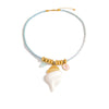 Wholesale Stainless Steel Ushaped Conch Pendant Colorful Rope Braided Clavicle Chain Necklace Electroplated Light Luxury Animal Style Unisex