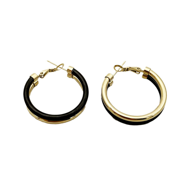 Wholesale Stainless Steel Ushaped Electroplated Women's Earrings French Retro Style