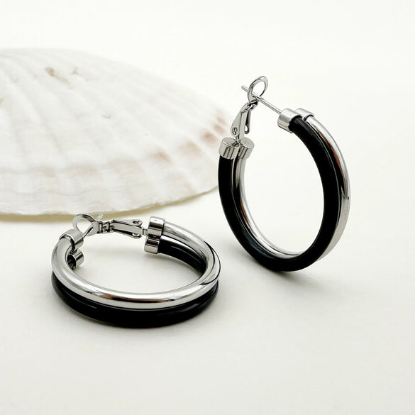 Wholesale Stainless Steel Ushaped Electroplated Women's Earrings French Retro Style