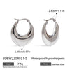 Wholesale Stainless Steel Ushaped Geometric Electroplated Earrings For Women