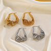 Wholesale Stainless Steel Ushaped Geometric Electroplated Stylish Popular Exaggerated Asymmetrical Lines Women's Earrings