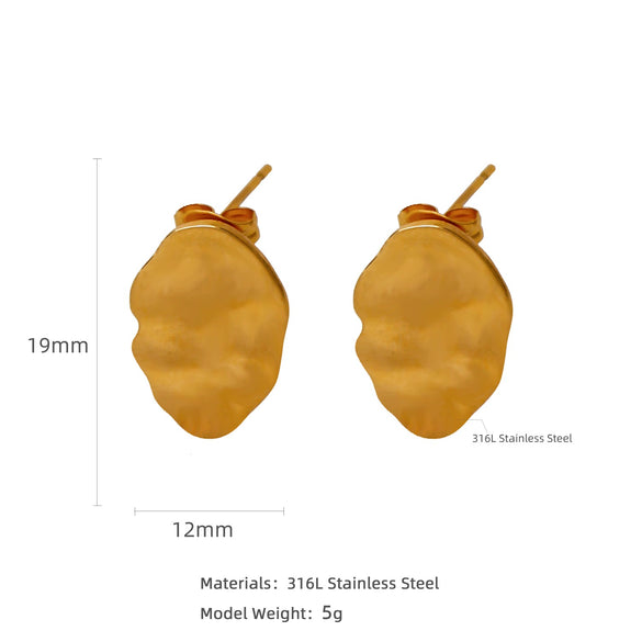 Wholesale Stainless Steel Ushaped Geometric Electroplating Women's Earrings