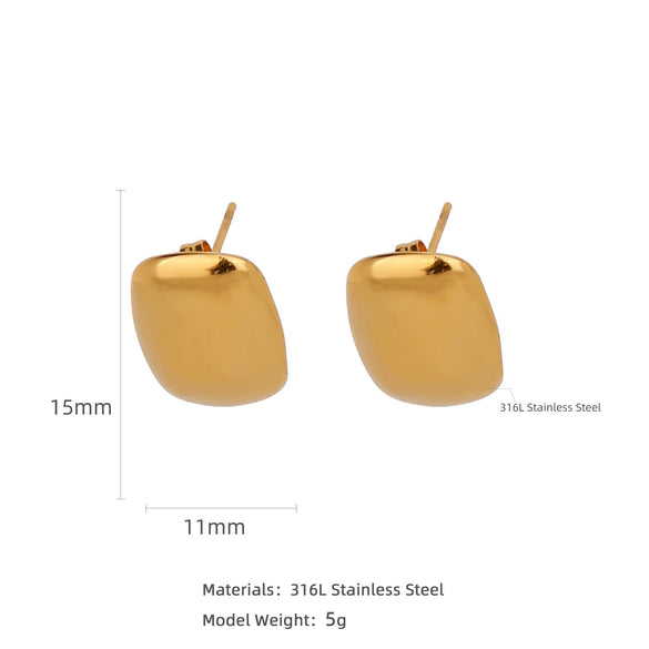 Wholesale Stainless Steel Ushaped Geometric Electroplating Women's Earrings