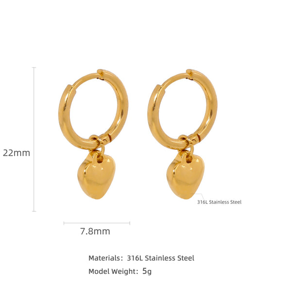 Wholesale Stainless Steel Ushaped Geometric Electroplating Women's Earrings