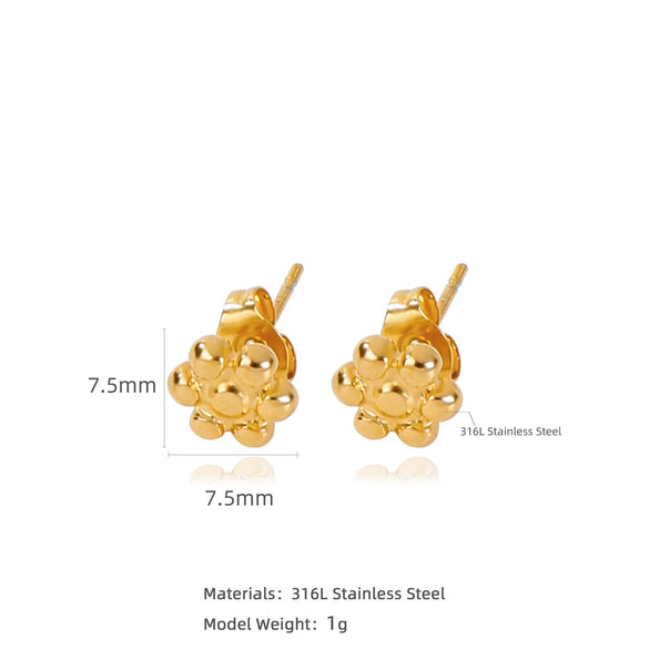 Wholesale Stainless Steel Ushaped Geometric Electroplating Women's Earrings