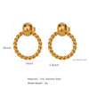 Wholesale Stainless Steel Ushaped Geometric Electroplating Women's Earrings