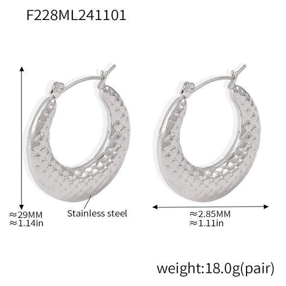 Wholesale 316L Stainless Steel Ushaped Geometric Light Luxury Earrings Electroplated With Gold