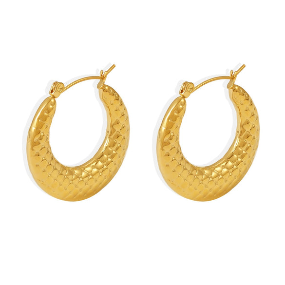Wholesale 316L Stainless Steel Ushaped Geometric Light Luxury Earrings Electroplated With Gold