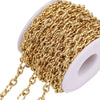 Wholesale Stainless Steel Vacuum Gold Electroplated Spiral Chain For Necklace And Bracelet Hip Hop Style