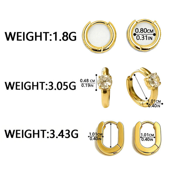 Wholesale Stainless Steel Vacuum Plated Heart Shaped Geometric Earrings For Women