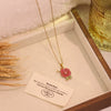 Wholesale Stainless Steel Vintage Flower Shape Imitation Pearl Pendant Necklace