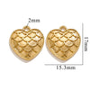 Wholesale Stainless Steel Vintage Strawberry Flower Peach Heart Round Pendant Necklace Bracelet With Electroplating