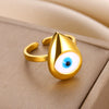 Wholesale Stainless Steel Water Drop Devil's Eye Pendant Set With Ball Bead Chain And Electroplating
