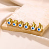 Wholesale Stainless Steel Water Drop Devil's Eye Pendant Set With Ball Bead Chain And Electroplating