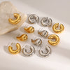 Wholesale Stainless Steel Water Drop Geometric Earrings For Women With Electroplating Treatment