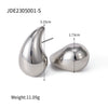 Wholesale Stainless Steel Water Drop Geometric Earrings For Women With Electroplating Treatment