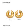Wholesale Stainless Steel Water Drop Geometric Earrings For Women With Electroplating Treatment