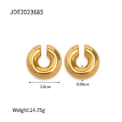 Wholesale Stainless Steel Water Drop Geometric Earrings For Women With Electroplating Treatment