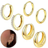 Wholesale Stainless Steel Water Drop Hoop Earrings For Women Electroplated Personality Minimalist Style