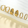 Wholesale Stainless Steel Water Drop Hoop Earrings For Women Electroplated Personality Minimalist Style