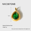 Wholesale Stainless Steel Water Drop Pattern Inlayed 18K Gold Plated Hammered Pendant Jewelry Accessory Charm
