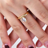 Wholesale Stainless Steel Water Drop Shape Electroplating Women's Ring Minimalist Trendy Accessory