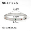 Wholesale Stainless Steel Waterproof Inlaid Zircon White Shell Full Diamond 18K Gold Color Bracelet With 18K Furnace Vacuum Plating