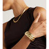 Wholesale Stainless Steel Wavy Open Bracelet With 18K Gold Electroplating Simple Original Design