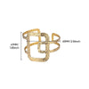 Wholesale Stainless Steel Wide Open Bracelet With Hiphop Style 18K Gold Plated